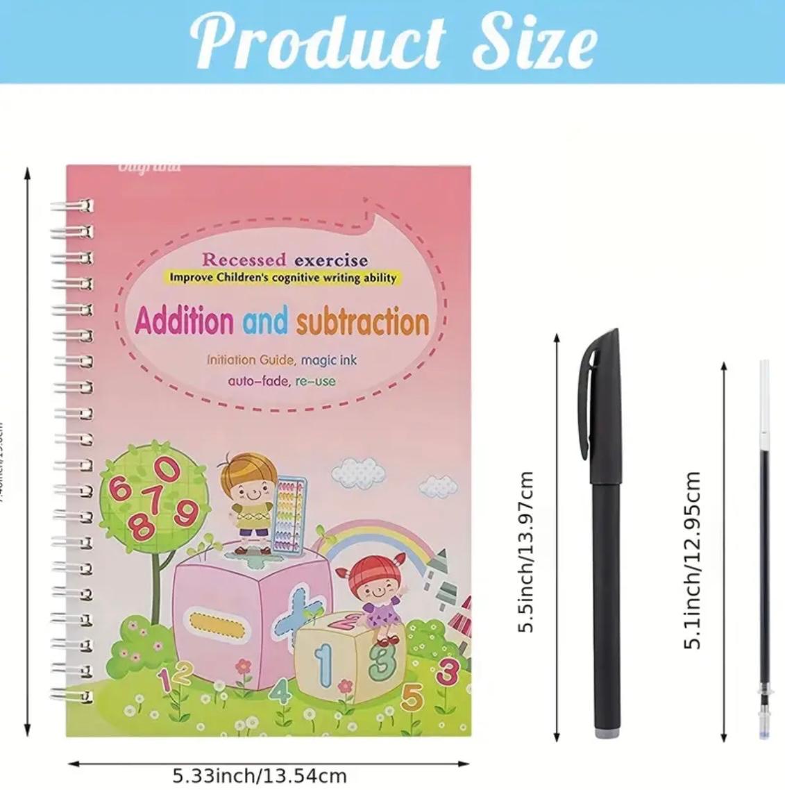 4 Piece Groove handwriting books