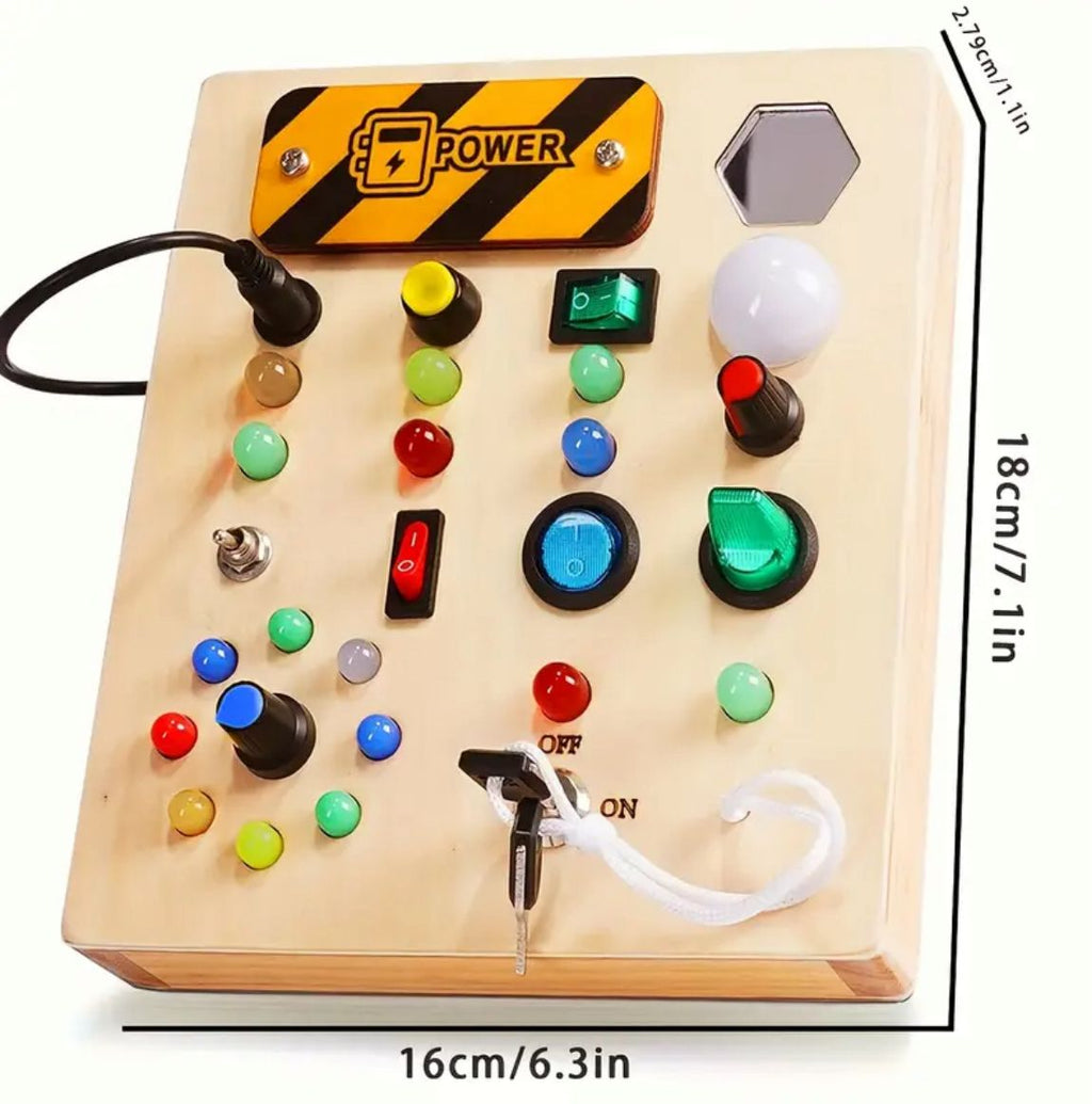 Kidoki's wooden busy board
