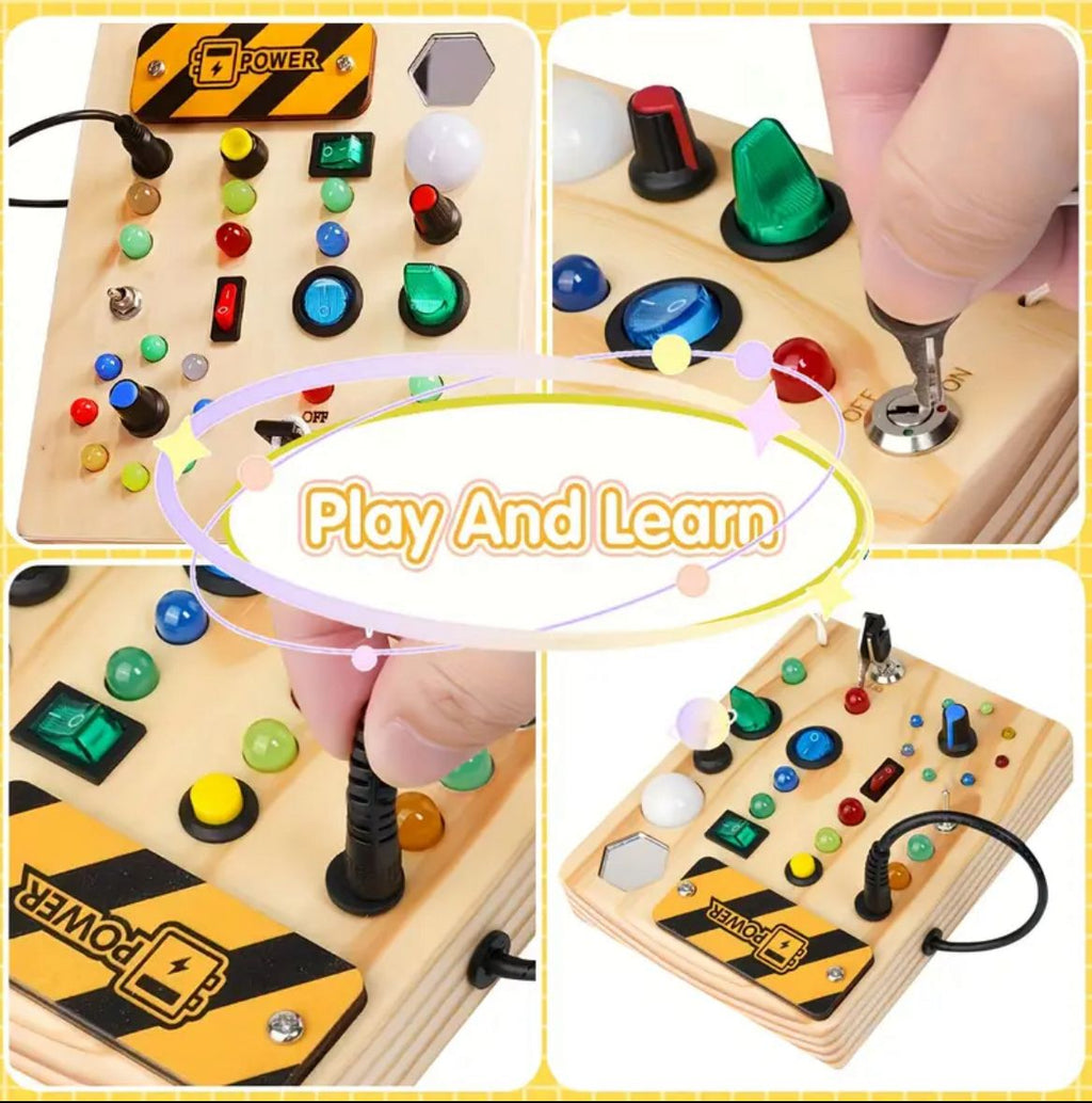 Kidoki's wooden busy board
