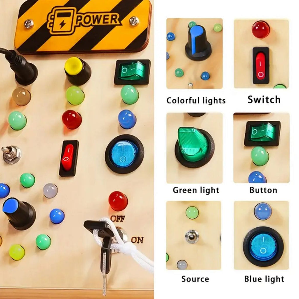 Kidoki's wooden busy board